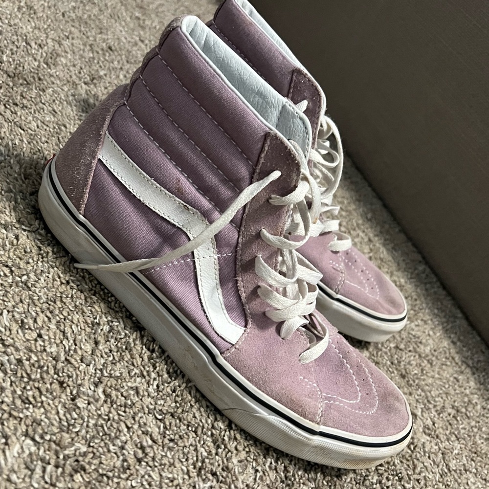 Vans purple hi top size 10